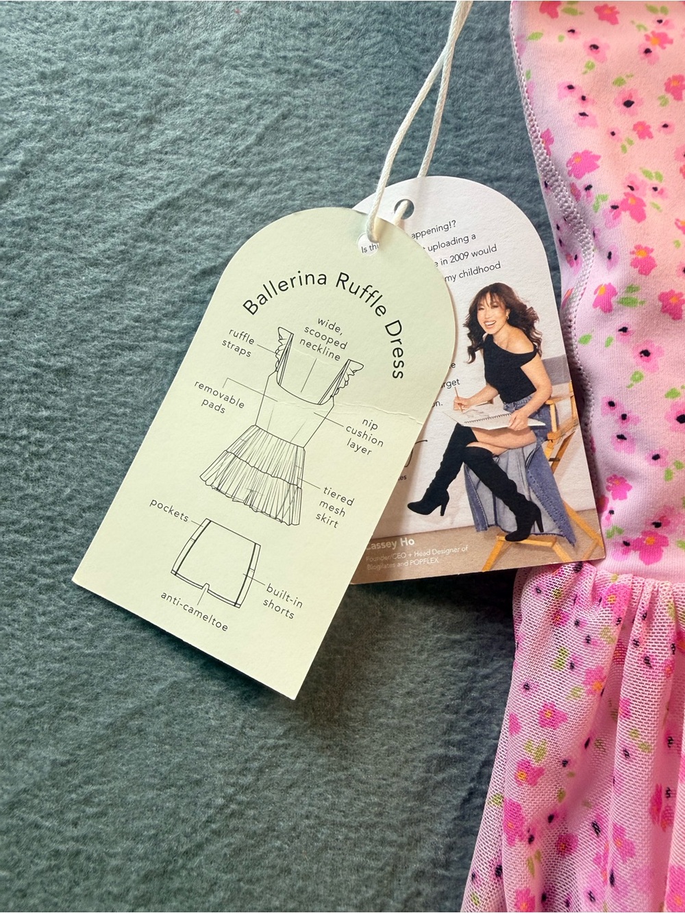 Blogilates -  Pink Floral Ballerina Ruffle Dress - Picture 6 of 7